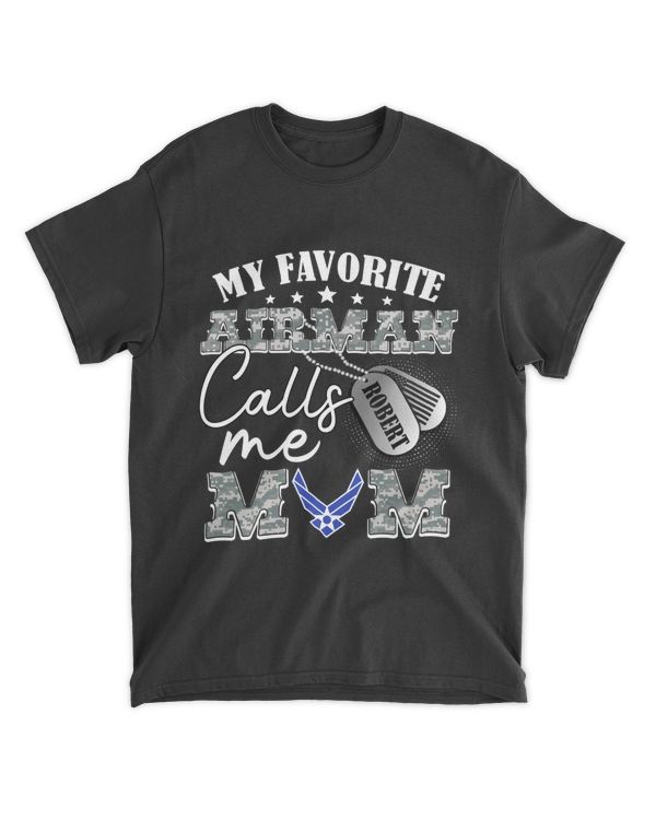 CD Customized Air Force Shirt, My Favorite Airman Calls Me Mom Shirt, Military Family Shirt, Personalized Gift For Air Force Mom, Mother Gift
