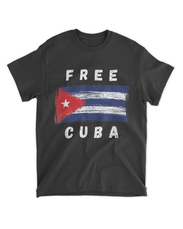Free Cuba Retro Cuban Flag Desig