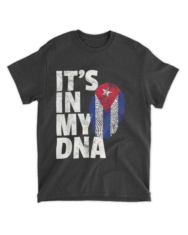 IT S IN MY DNA Cuba Flag Cuban Pride Mens Womens Gift Retro