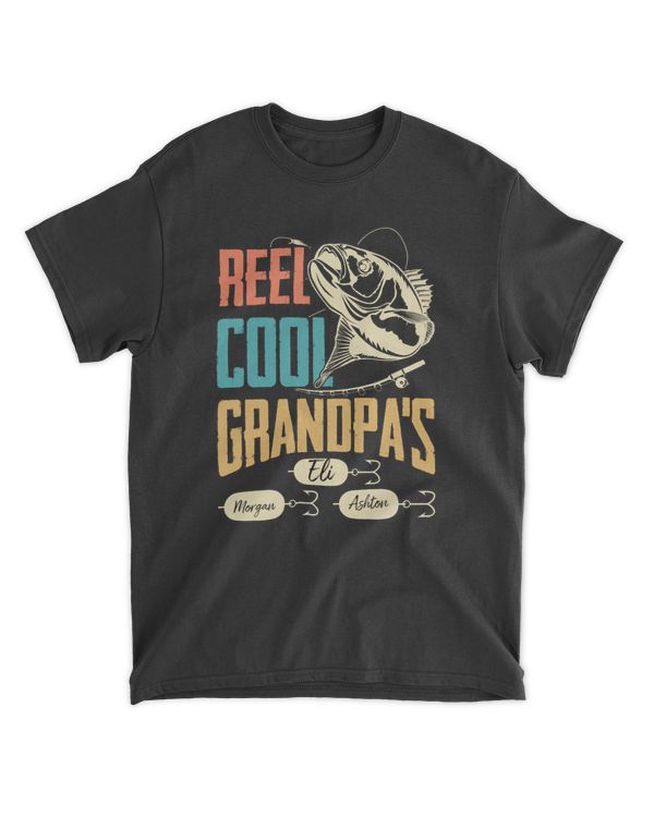 CD Personalized Fishing Reel Cool Grandpa Funny Shirt