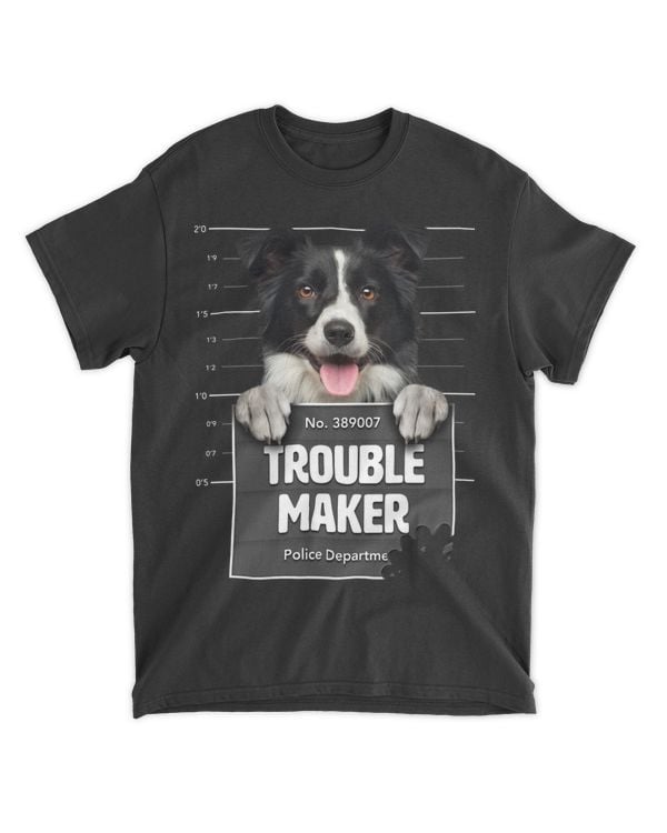 Troublemaker - Cheeky Border Collie Puppy is Naughty Long Sleeve T-Shirt