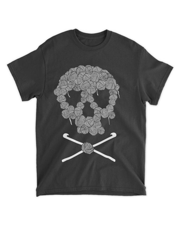 Halloweeen Skull Crochet Lovers Yarn Funny Skeleton gift T-Shirt