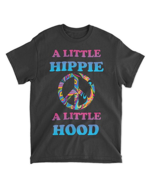 A Little Hippie A Little Hood Vintage Style Peace Symbol