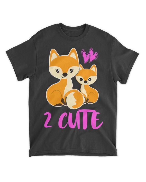 2 CUTE Fox Lover Women Girls Matching Pair Mom Child Foxes