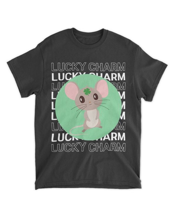 Lucky Charm Cute Mice Four Leaf Clover Kawaii Aesthetic