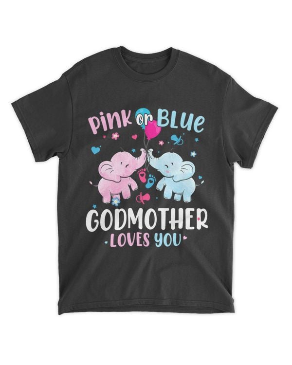 Pink or Blue Godmother Loves You Gender Reveal Elephant