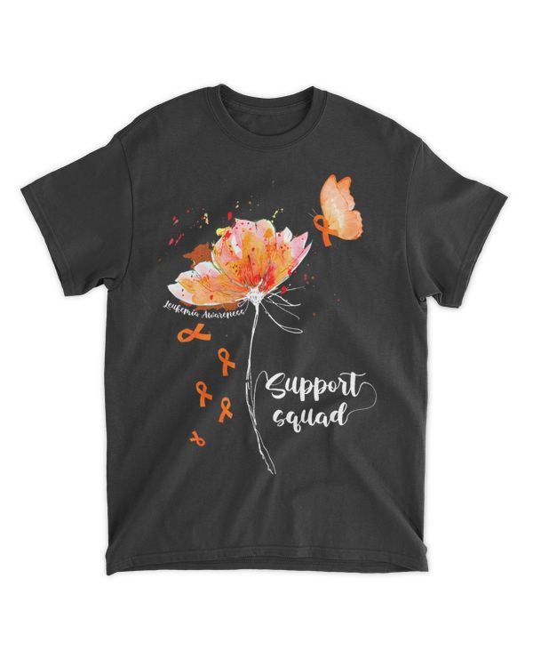 Support Squad Orange Ribbon Leukemia Blood Cancer Awareness 8