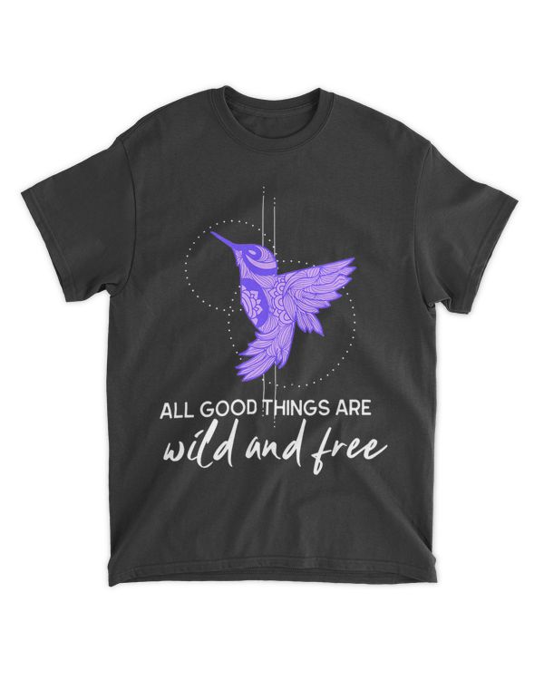 All Good Things Are Wild 2Free Modern Hummingbird Art