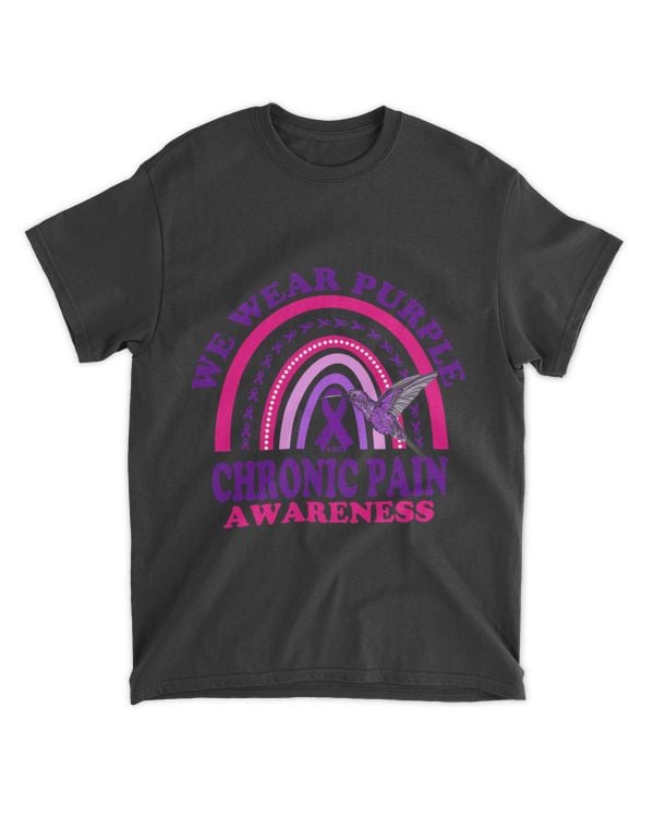 Hummingbird We Wear Purple Ribbon Chronic Pain Illness