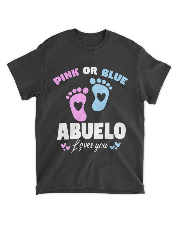 Mens Grandpa Pink or Blue Abuelo Loves You