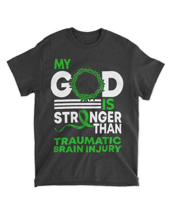My God Stronger Than Traumatic Brain Injury Awareness Ribbon 21