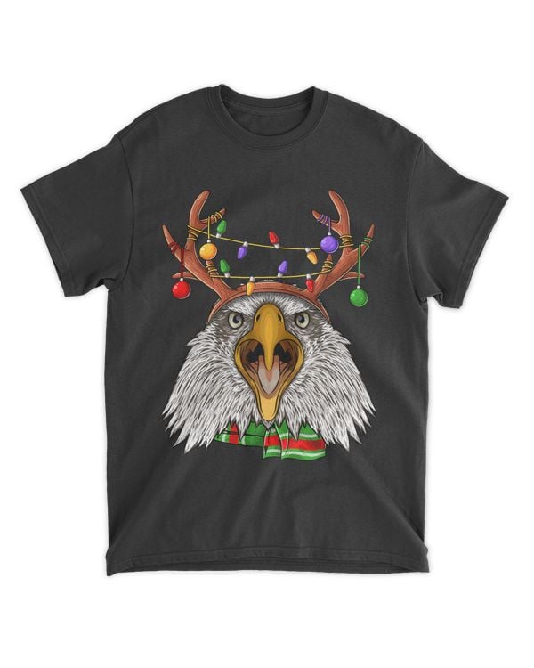 Bald Eagle Reindeer Antlers Cute Christmas Animal Xmas Kids