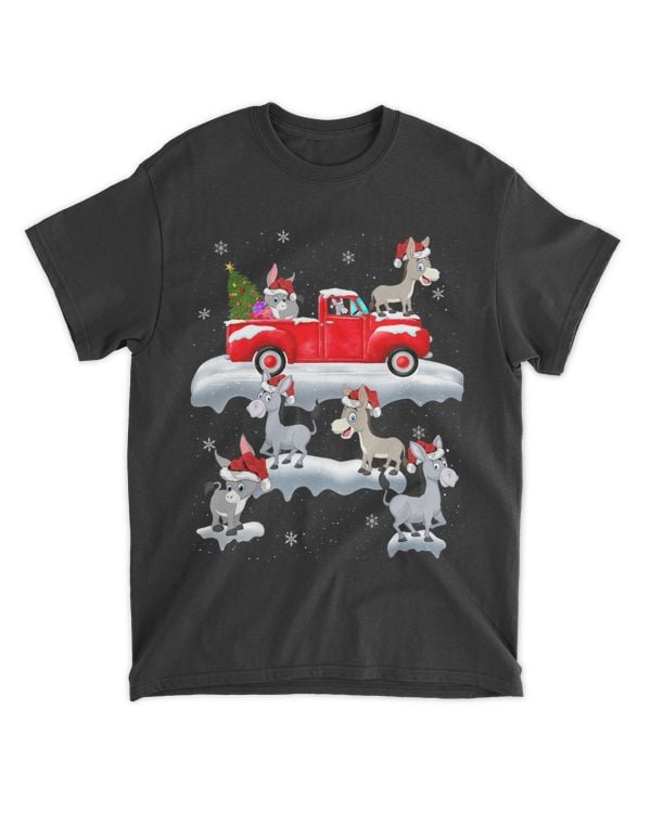 Donkey Riding Christmas Tree Truck Funny Donkey Christmas