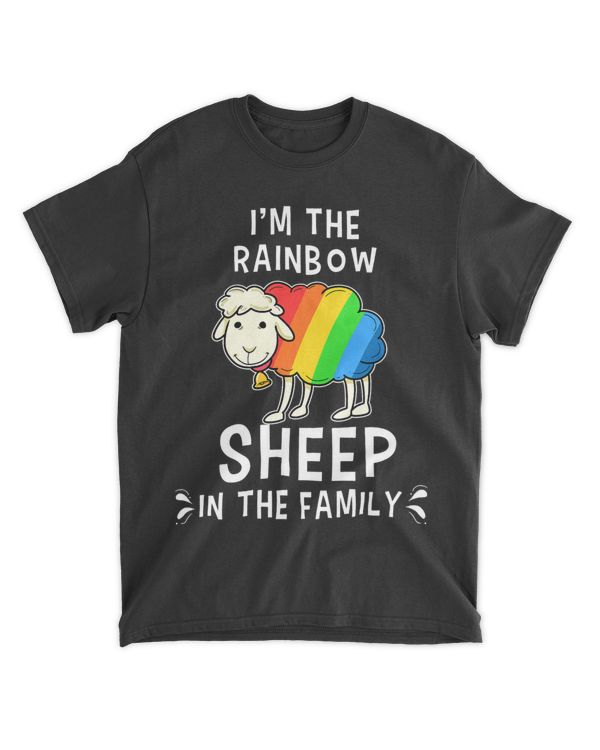 Gay Pride Gift LGBT Rainbow Sheep In The Family