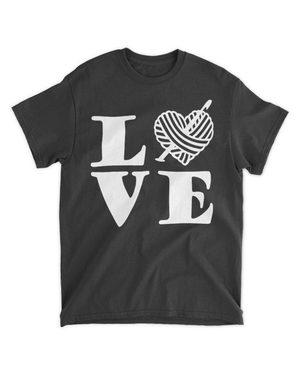 I Love Crochet T-Shirt by Yarn and Crochet Lovers