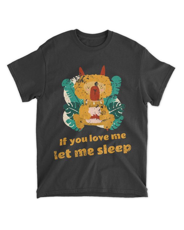 If you love me let me sleep nightgown with a funny llama