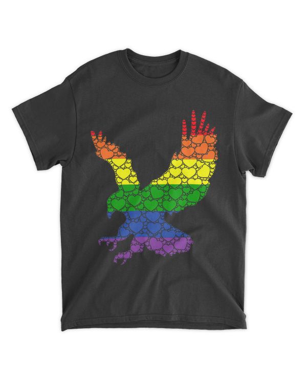 LGBTQ Gay Pride Rainbow Flag Love Heart 2FLYING BIRD EAGLE