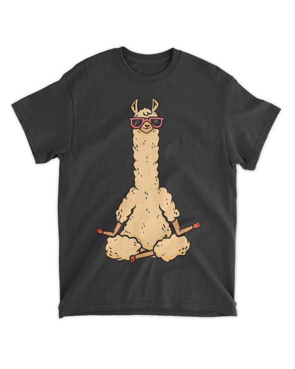 Llama Doing Yoga And Wearing Glasses 2Funny Gift
