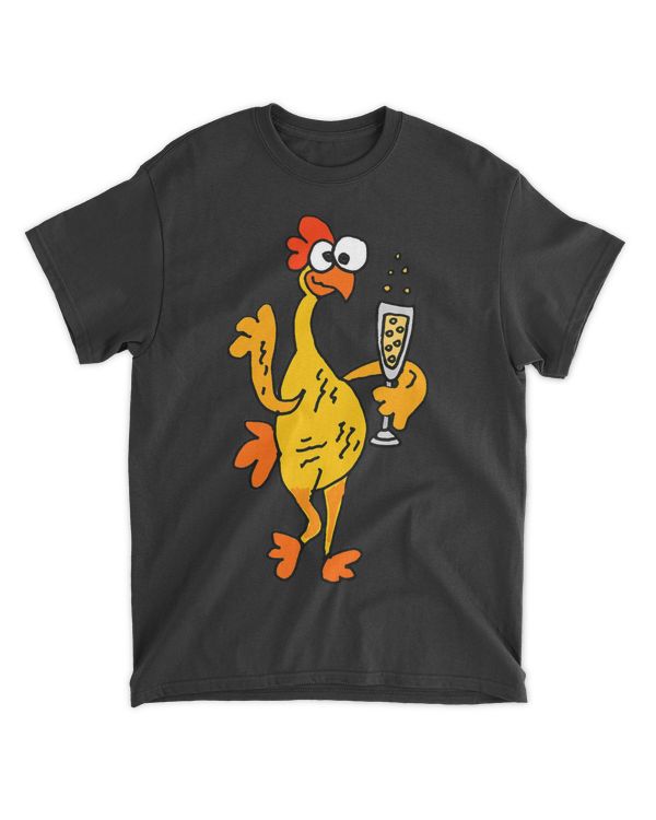 Smileteesfunnya Funny Rubber Chicken Drinking Champagne