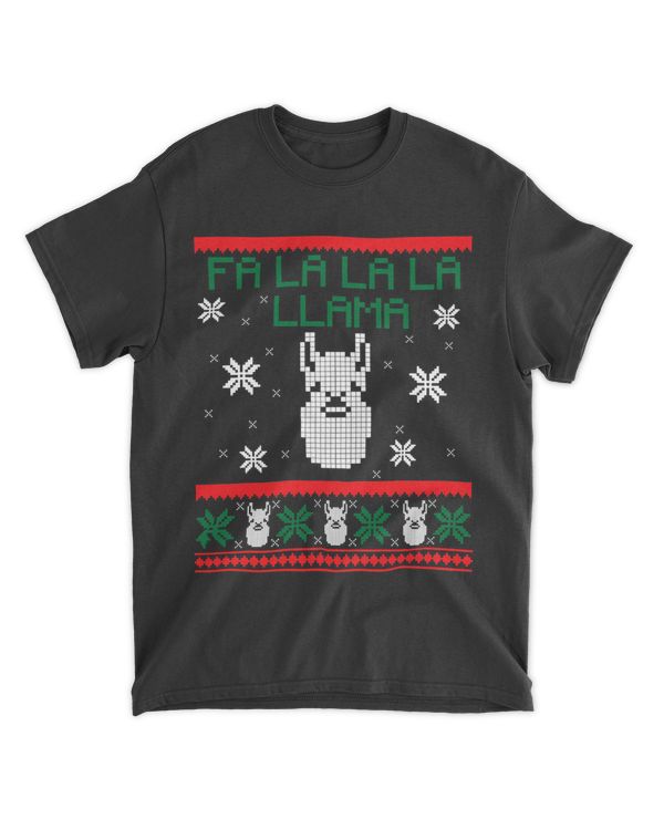 Ugly Christmas Top Fa La La La La Llama Funny Holidays