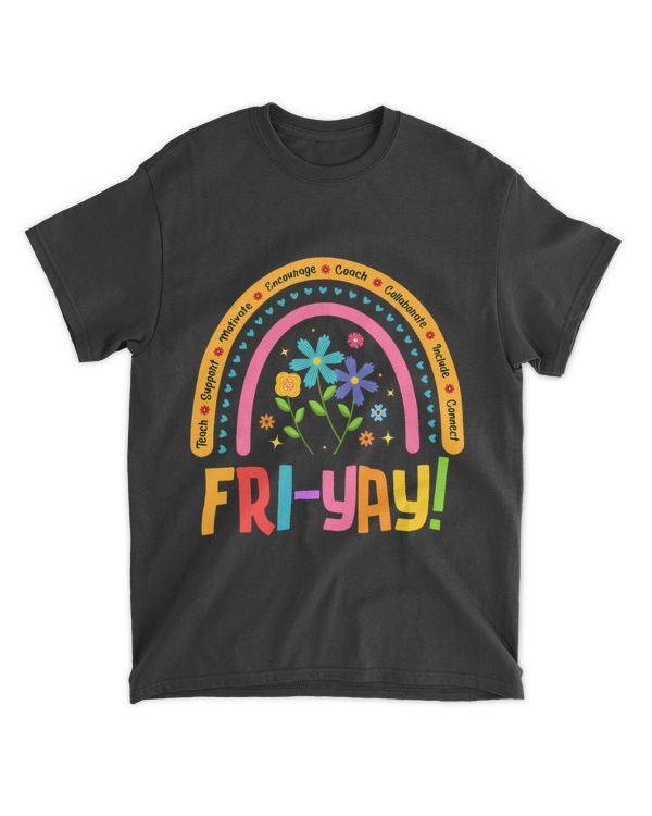 FriYay Rainbow Flower Colorful Back To School Friday