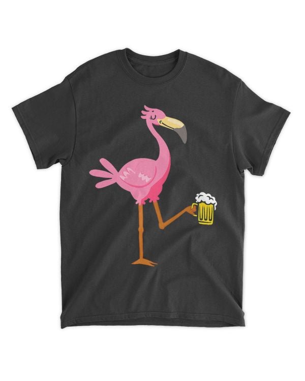 Flamingo Drinking Beer Funny Pink Flamingo Lover