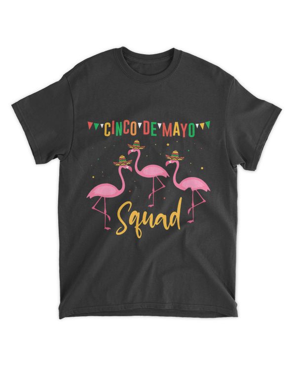 Funny Flamingo Cinco de Mayo Squad Team Fiesta Party