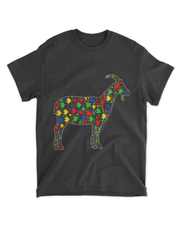 Funny Goat Animals Puzzle Pieces Autism Awareness