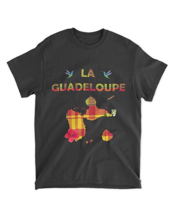 La Guadeloupe Ile Antilles Card Madras Colibri Hibiscus