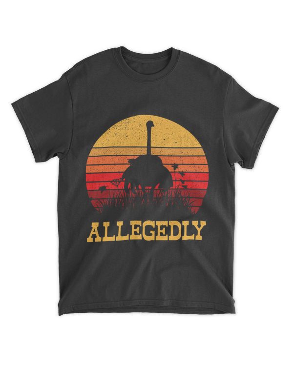 Allegedly Ostrich Vintage Retro Funny Ostrich Lover Retro