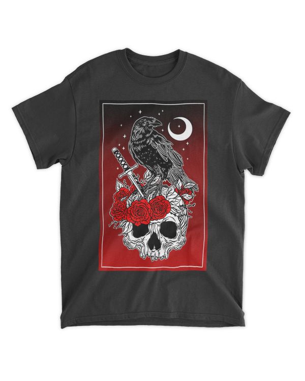 Occult Crow With Skull Gothic Occult Full