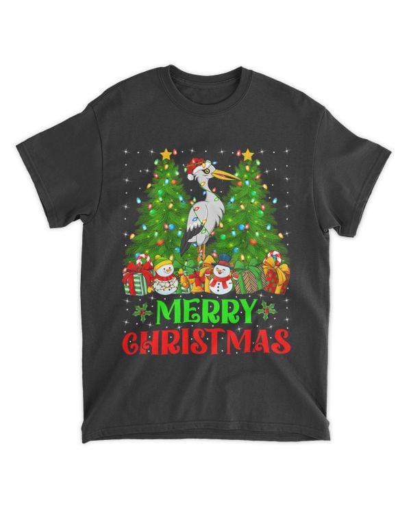 Crane Bird Christmas Tree Lights Holiday Santa Crane Xmas