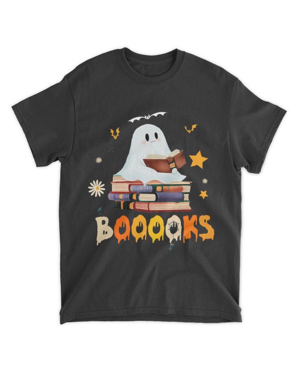 Ghost Reading Teacher Halloween Librarian Book Lover School 22