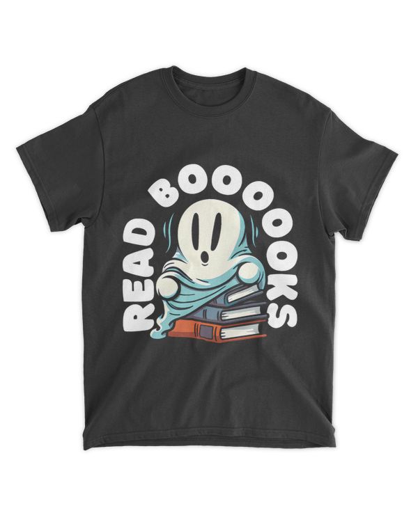 Funny Ghost Reading Books Teacher Halloween Librarian Boooks