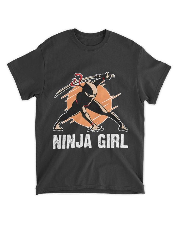 Womens Ninja Girl Loves Martial Arts