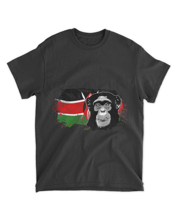 Kenya Chimpanzee Monkey Flag Banner Safari