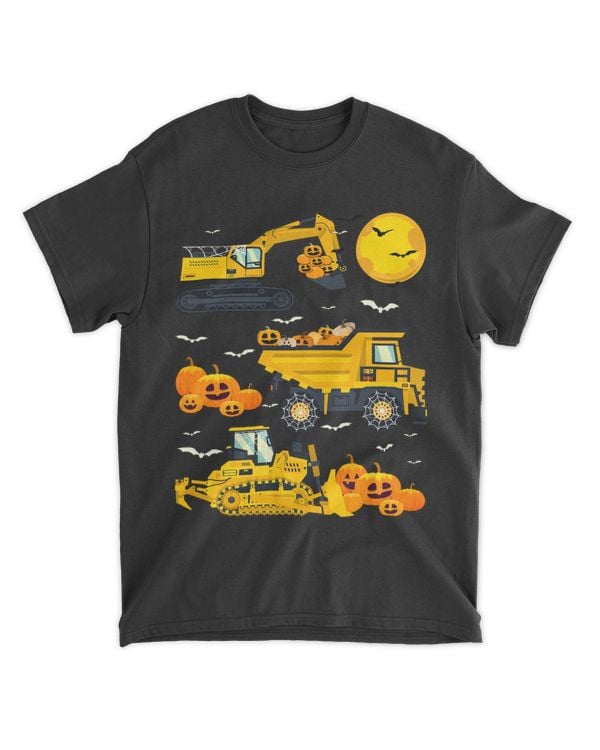 Halloween Truck Crane Cute Pumpkin Boys Kids Son