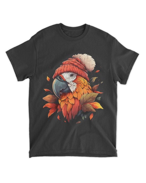 Macaw Parrot Bird Autumn Fall Leaves Thanksgiving