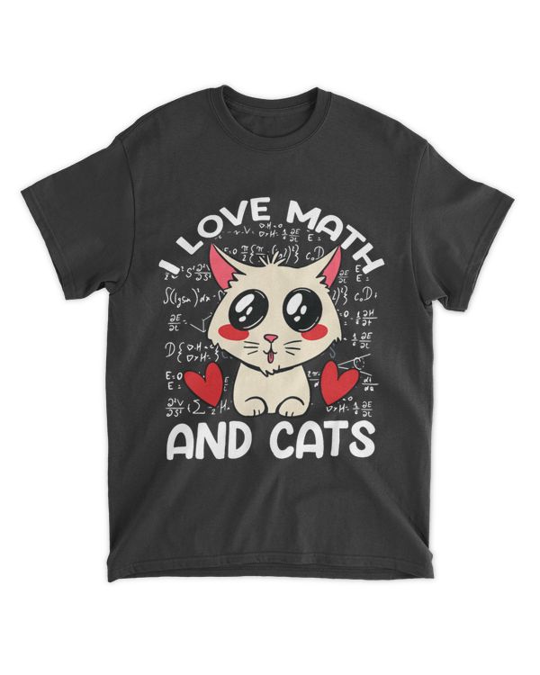 I Love Math And Cats Cat Lover Mathematics Math Lover Design 21