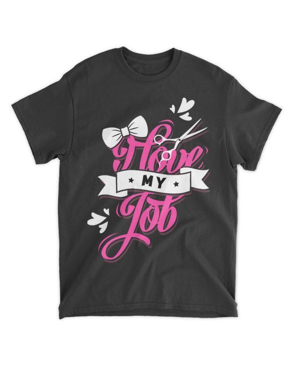 I Love My Job Cute Bow 2Scissors Tattoo Art Hairdresser