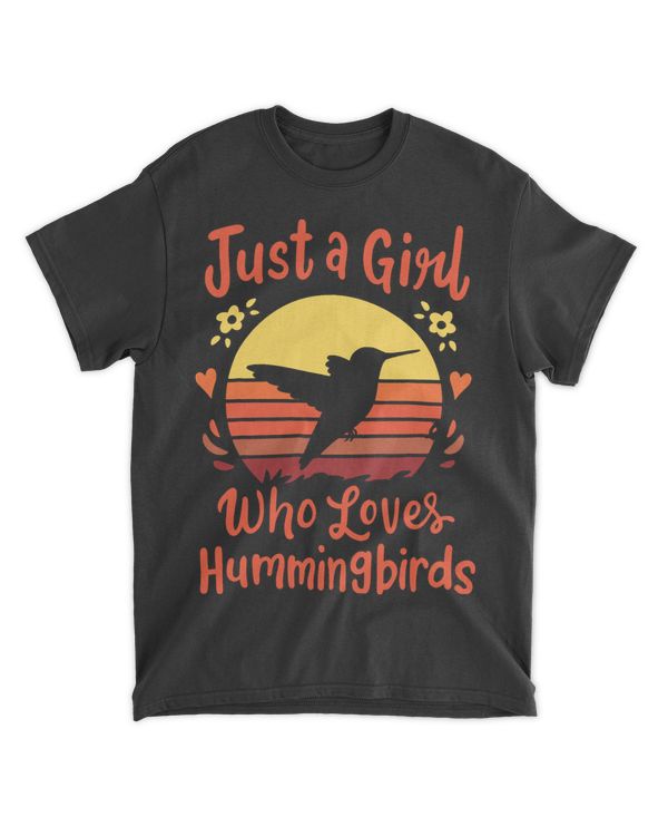 Hummingbird Just a Girl Who Loves Hummingbirds Vintage Gift