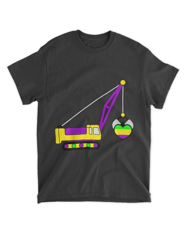 Kids Mardi Gras Heart Crane Lifting Carnival Masquerade Party