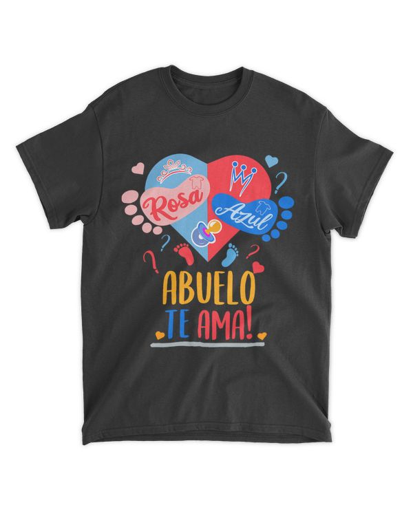 Mens Rosa Azul Abuelo te Ama Gender Reveal