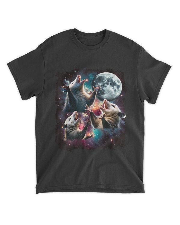 Three Opossum Moon  3 Possum Moon Funny Weird Curs