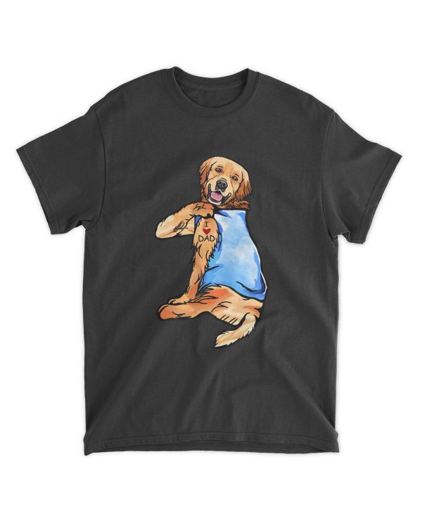 Golden Retriever Dog Tattoo I Love Dad
