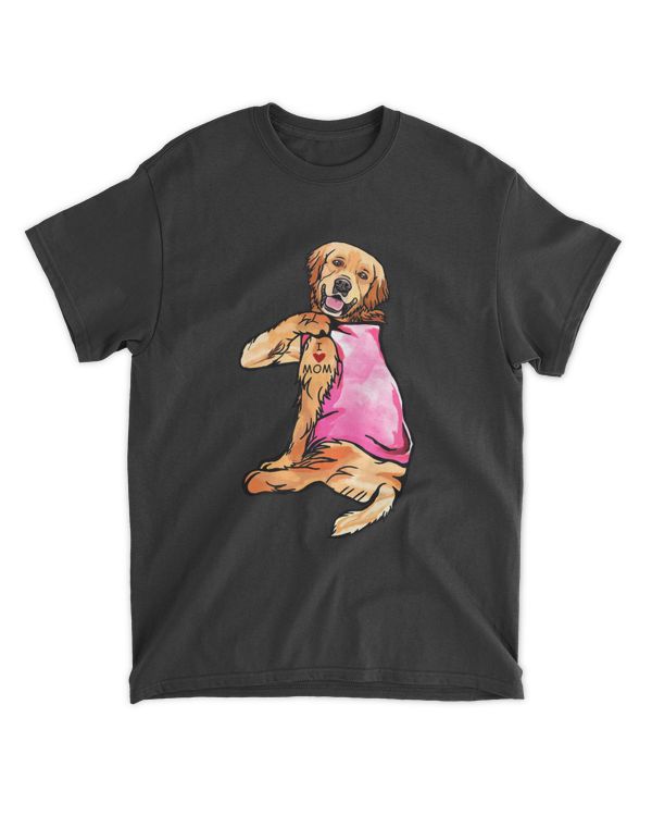Golden Retriever Dog Tattoo I Love Mom
