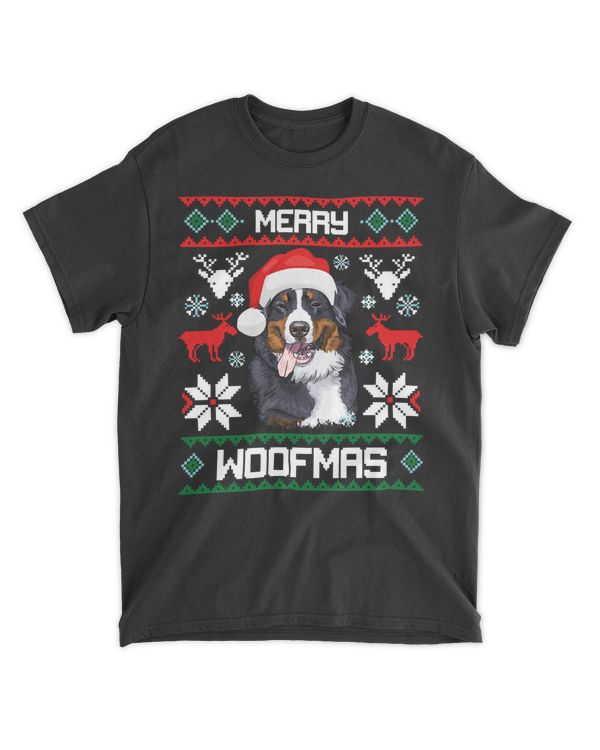 Bernese Mountain Dog Gift For Merry Christmas Woofmas Berner Sweatshirt