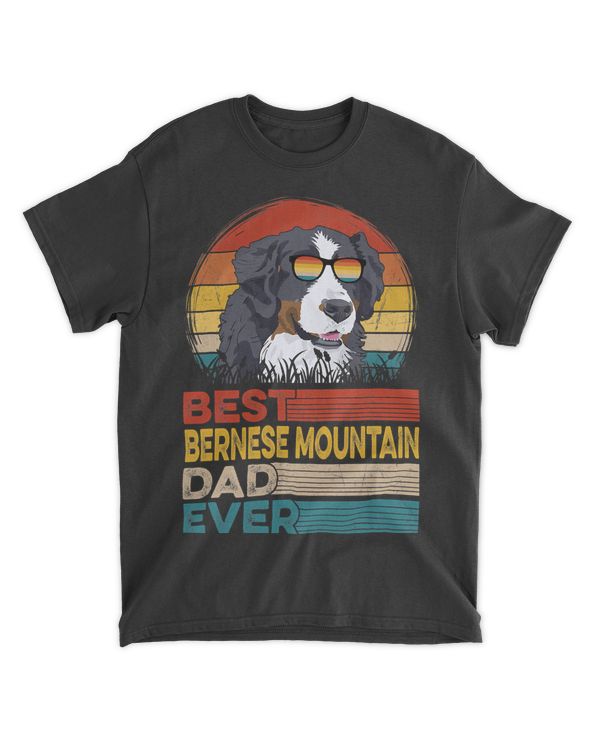 Dog Vintage Best Bernese Mountain Dad Ever Fathers Day Dad T-Shirt
