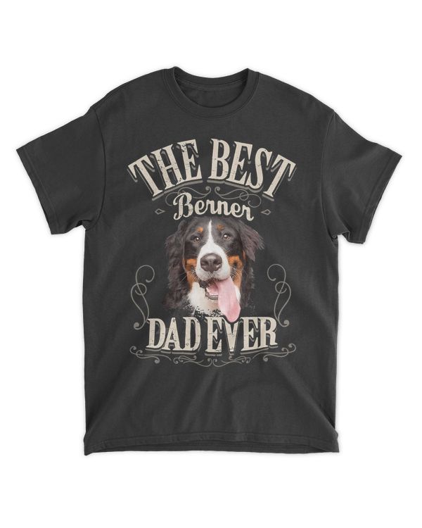 Mens Best Berner Dad Ever Funny Bernese Mountain Dog Gift Vintage T-Shirt