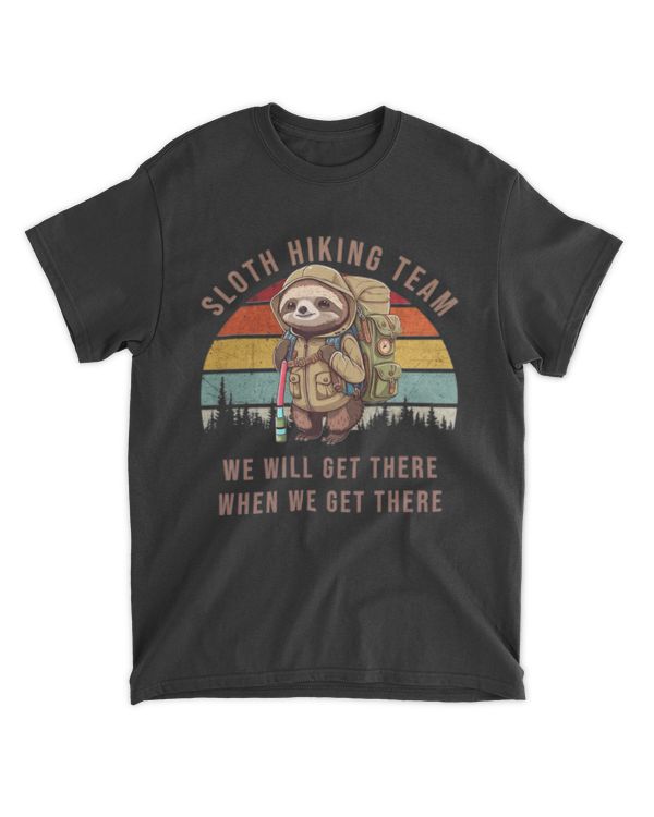 Sloth Hiking Team - We will get there, when we get there, Funny Vintage Essential T-Shirt